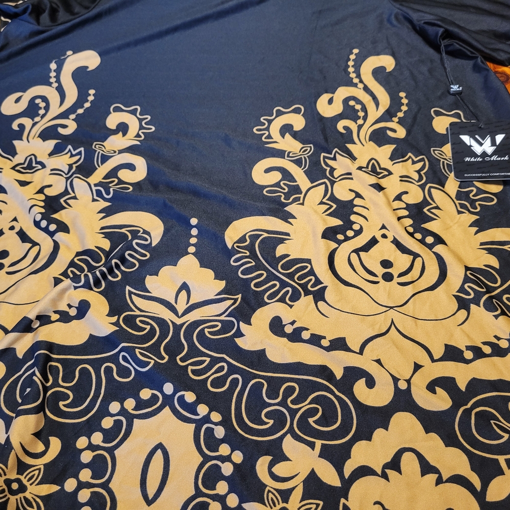 White Mark Women's Top - Black and Gold - Picture 2 of 6